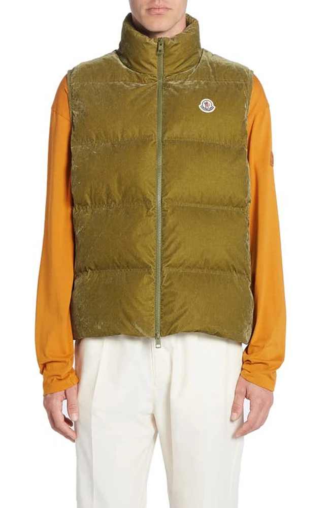 Moncler Natadola Water Repellent Down Vest Olive Amber at Nordstrom,