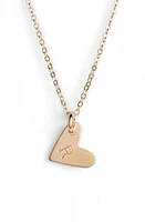 Nashelle 14k-Gold Fill Initial Mini Heart Pendant Necklace in Gold/R at Nordstrom