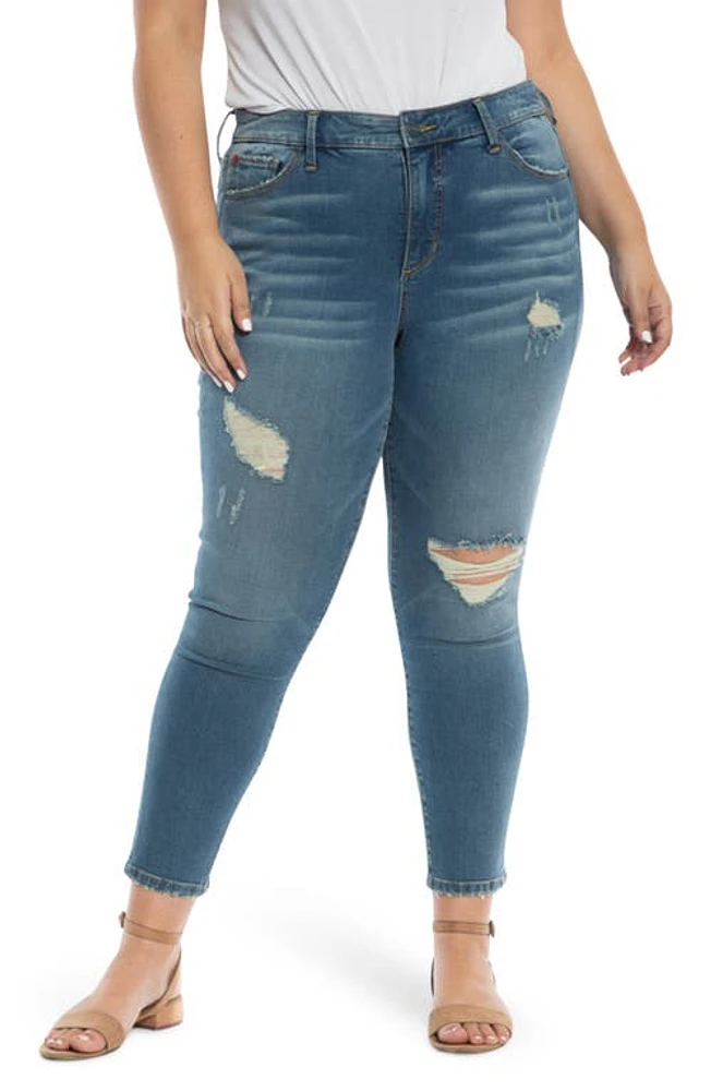 SLINK Jeans Ripped High Waist Ankle Skinny Ariah at Nordstrom,