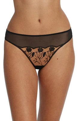 Skarlett Blue Enamoured Embroidered Mesh Thong Combo at Nordstrom,