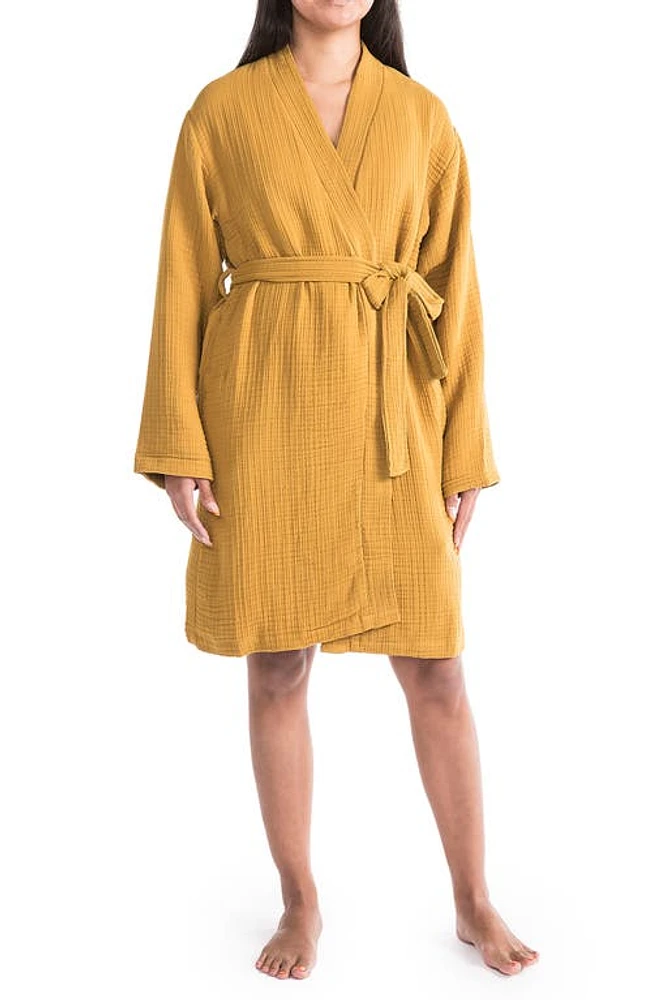 House No.23 Alaia Cotton Robe in Rust at Nordstrom