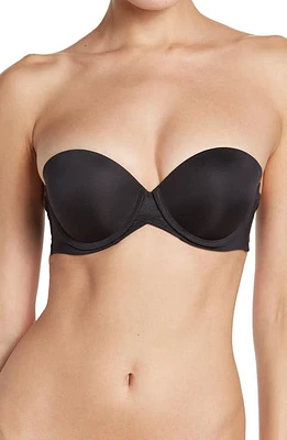 DKNY Litewear Push-Up Strapless Bra in Dk Black at Nordstrom, Size 34Dd