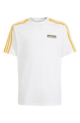 adidas Kids' Adibreak Graphic T-Shirt White/Bold Gold at