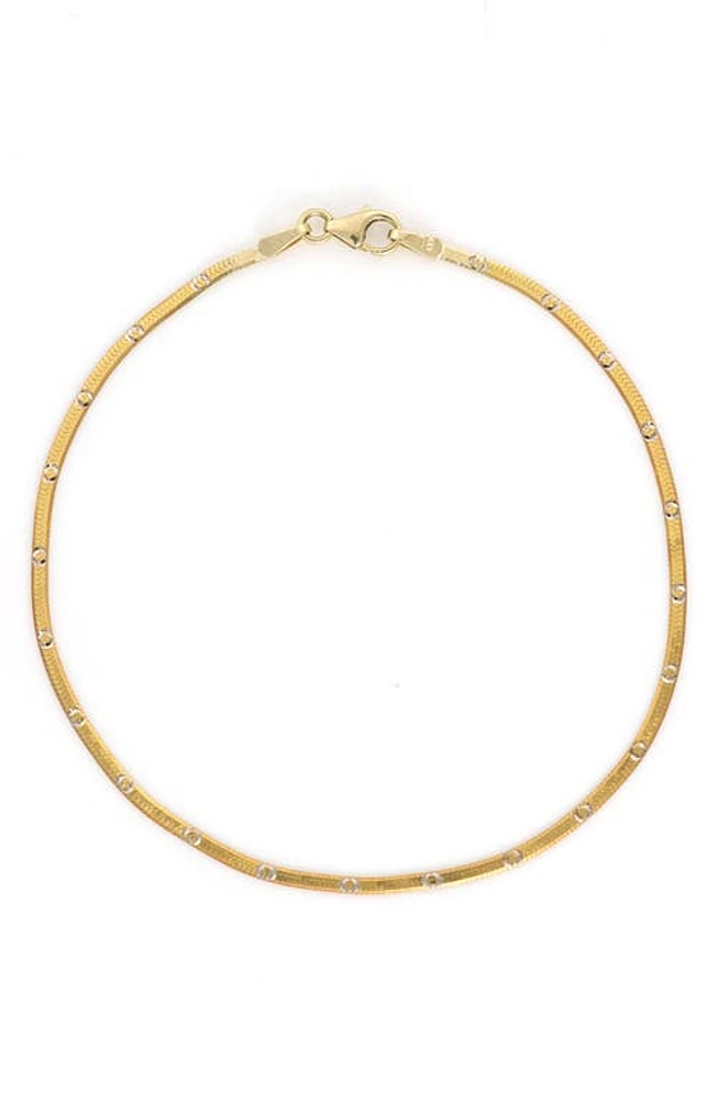 Bony Levy 14K Gold Snake Chain Bracelet in 14K White Yellow Gold at Nordstrom, Size 7