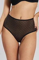 Peachaus Banksia Recycled-Tulle High-Rise Underwear Volcanic Black at Nordstrom,