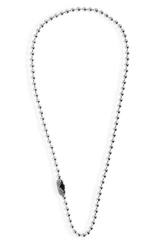 Good Art Hlywd Goosebumps Ball Chain Necklace in Silver at Nordstrom, Size 21