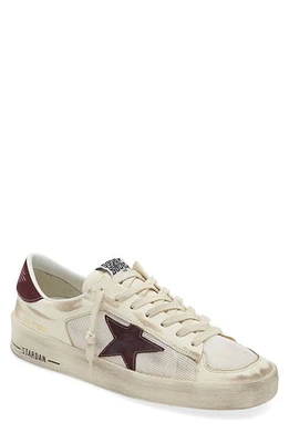 Golden Goose Stardan Sneaker in White/White Ecru/Wine at Nordstrom, Size 6Us