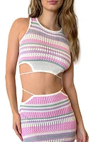 Capittana Lia Stripe Strappy Crop Cover-Up Top Multicolor at Nordstrom,