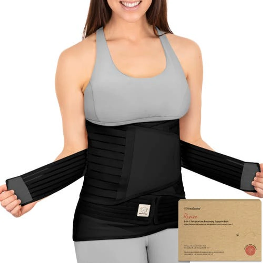 KeaBabies Revive 3-in-1 Postpartum Recovery Support Belt Midnight Black at Nordstrom,