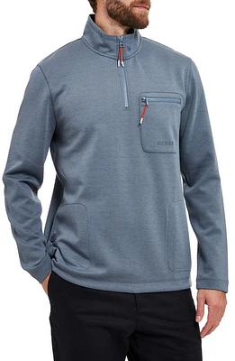 Sealskinz Bunwell Quarter Zip Pullover Blue at Nordstrom,