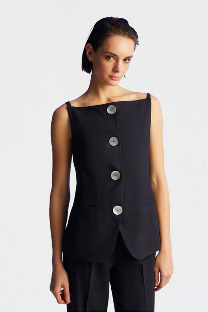 Nocturne Vest with Straps in Black at Nordstrom