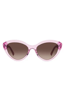 Kate Spade New York junigs 55mm gradient cat eye sunglasses in Violet/Brown Gradient at Nordstrom