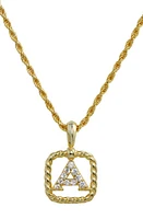 SAVVY CIE JEWELS Initial Pendant Necklace in Yellow-A at Nordstrom