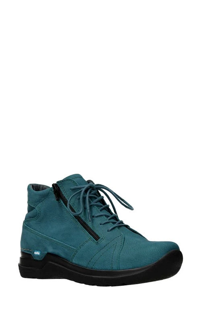 Wolky Why Water Resistant Sneaker Petrol Antique Nubuck at Nordstrom,