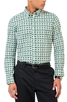 Ben Sherman Retro Geo Print Button-Down Shirt Fraser Green at Nordstrom,