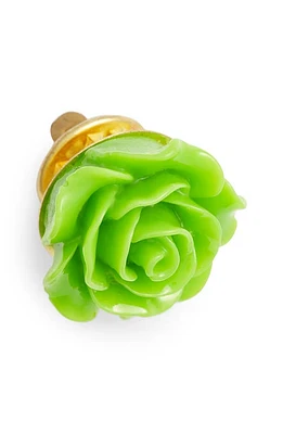 CLIFTON WILSON Floral Lapel Pin in Lime Green at Nordstrom