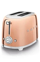 smeg 50s Retro Style Two-Slice Toaster in Rose Gold at Nordstrom