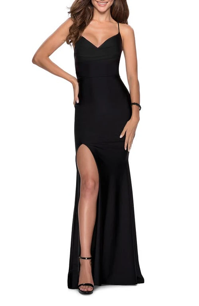 La Femme Jersey Column Gown at Nordstrom,