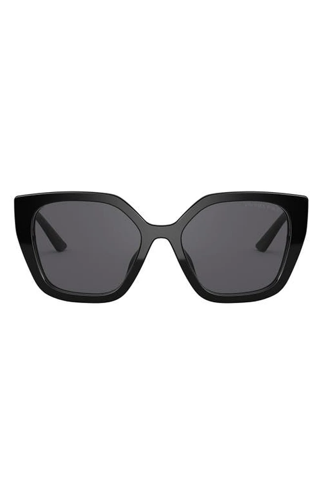 Prada 52mm Polarized Rectangular Sunglasses in Black at Nordstrom