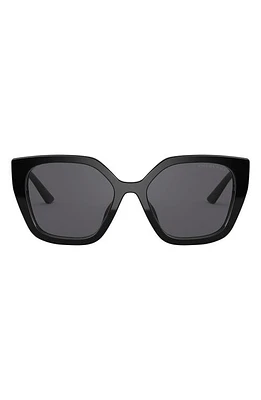 Prada 52mm Polarized Rectangular Sunglasses in Black at Nordstrom