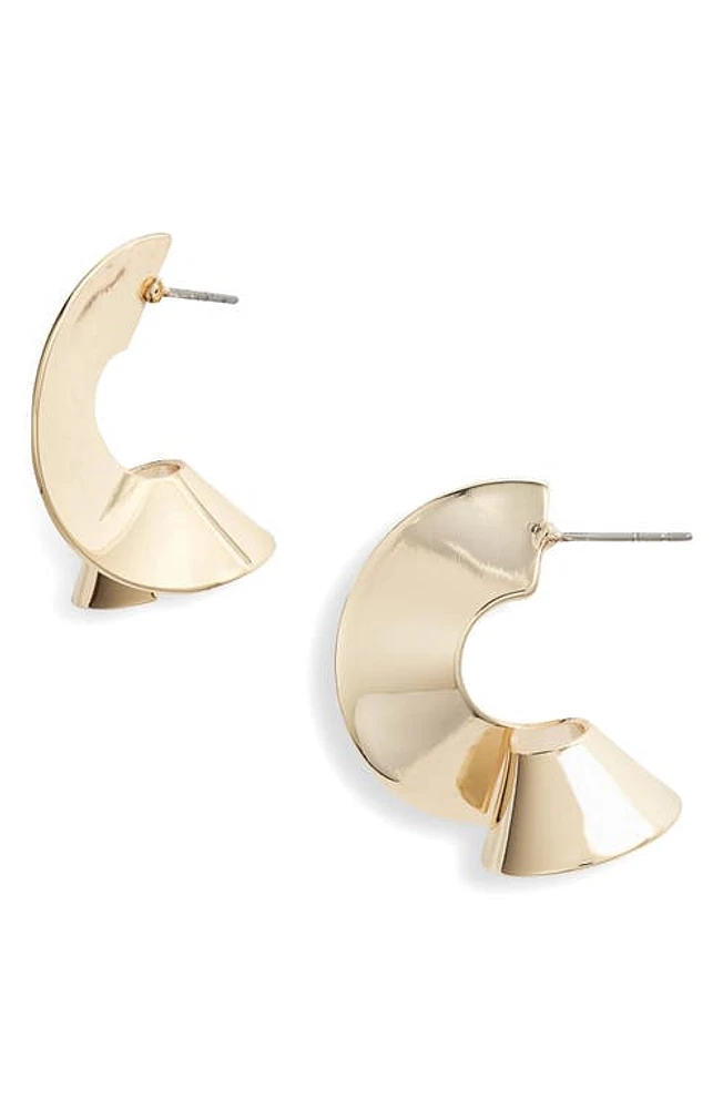 Nordstrom Flat Spiral Hoop Earrings in Gold at Nordstrom