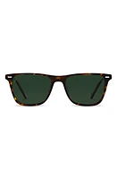 Vincero Atwater 51mm Polarized Rectangle Sunglasses in Brindle Tortoise Green at Nordstrom