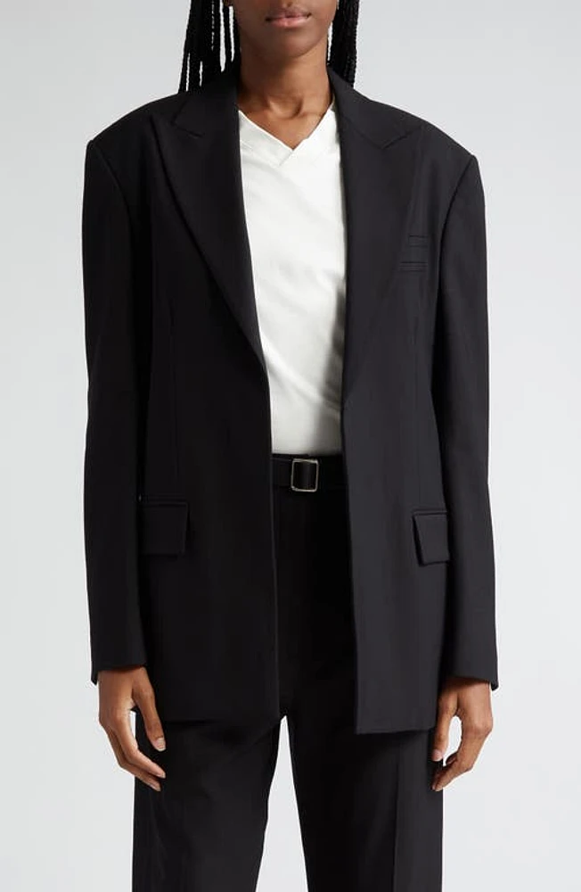 Proenza Schouler Devon Crepe Blazer Black at Nordstrom,