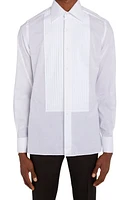 TOM FORD Slim Fit Poplin Tuxedo Shirt Optical White at Nordstrom, Eu