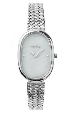 BREDA Jane Mesh Strap Watch, 23mm in Silver at Nordstrom