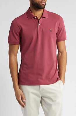 Brooks Brothers Stretch Cotton Piqué Knit Polo Maroon at Nordstrom,