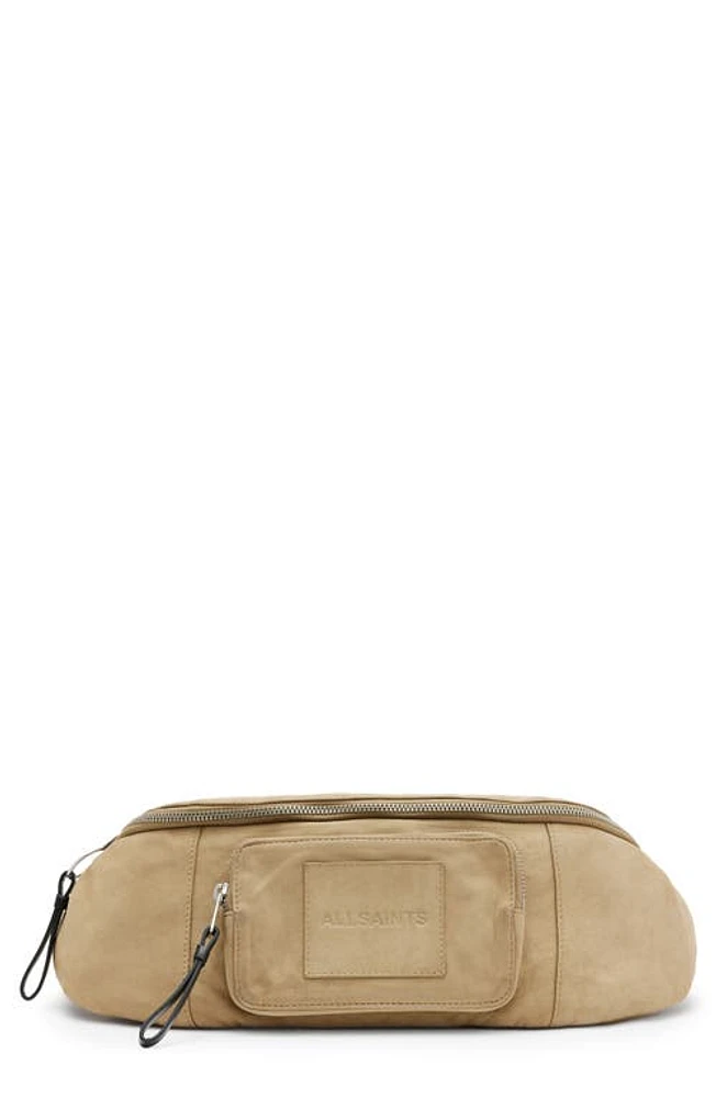 AllSaints Washed Leather Belt Bag in Beige at Nordstrom