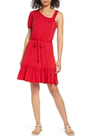 Loveappella One-Shoulder Ruffle Hem Knit Dress at Nordstrom,