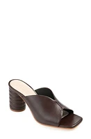 Journee Signature Karah Sculpted Ribbed Block Heel Sandal at Nordstrom,