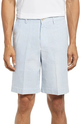 Berle Flat Front Seersucker Shorts in Light Blue at Nordstrom, Size 35