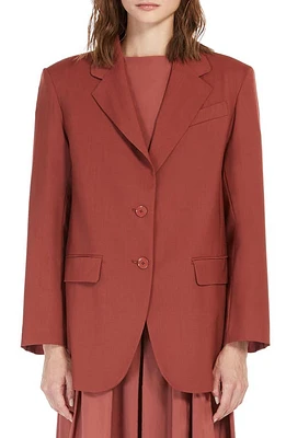 Weekend Max Mara Veber Single Breasted Virgin Wool Blazer Rust at Nordstrom,