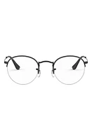 Ray-Ban 51mm Round Optical Glasses in Shiny Black at Nordstrom