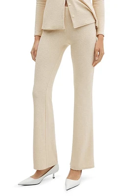 MANGO Knit Flare Pants Off White at Nordstrom,