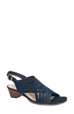 Bella Vita Seble Slingback Sandal Navy Suede Leather at Nordstrom,