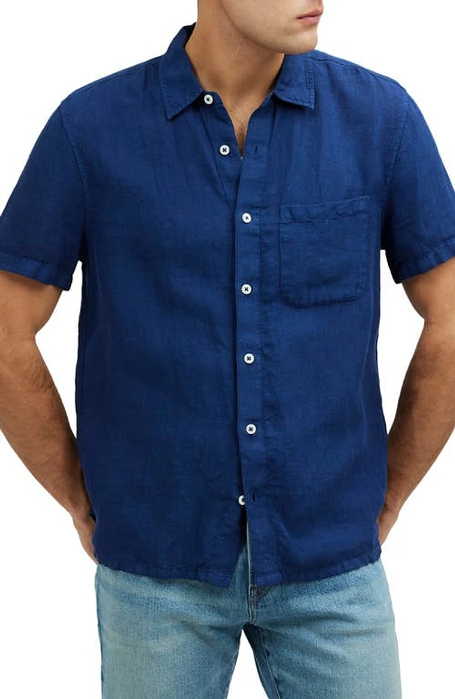 Madewell Easy Linen Short-Sleeve Button-Up Shirt at Nordstrom,