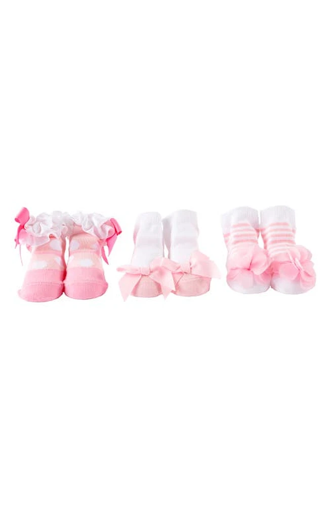 Mud Pie 3-Pack Socks in Pink at Nordstrom, Size 0-12 M