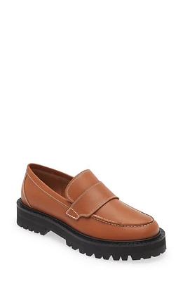 ATP ATELIER Arechi Platform Loafer Brandy/Contrast Stitch at Nordstrom,