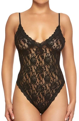 Hanky Panky Signature Lace Thong Bodysuit Black at Nordstrom,