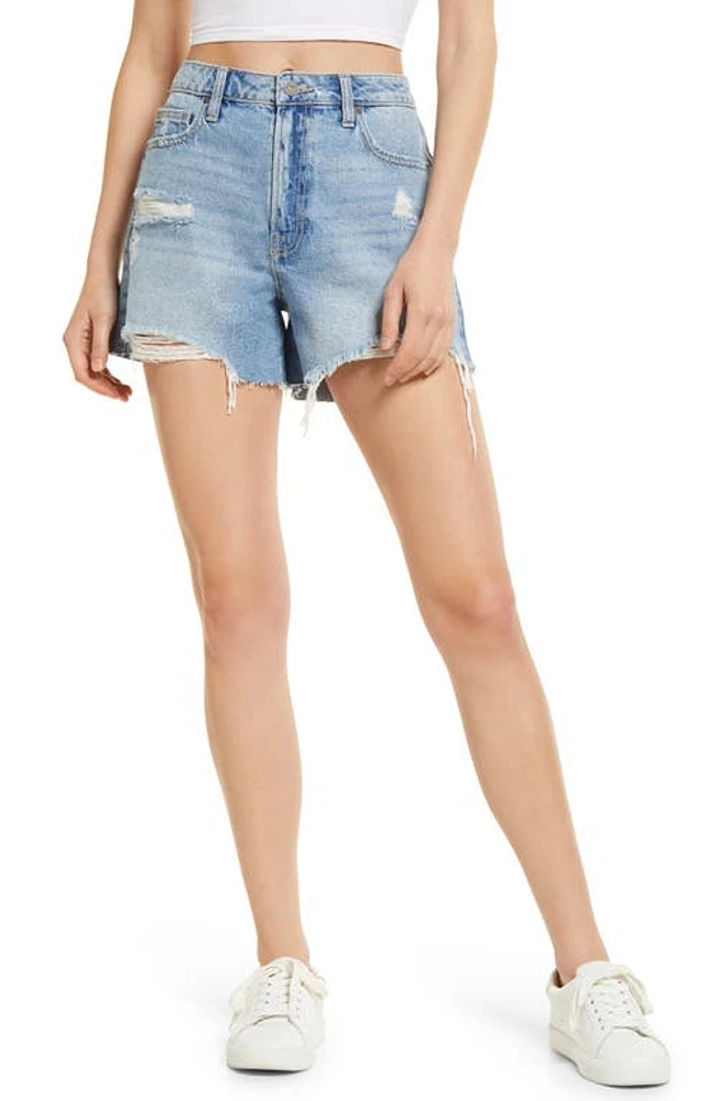 HIDDEN JEANS Light Distressed Shorts Medium Wash at