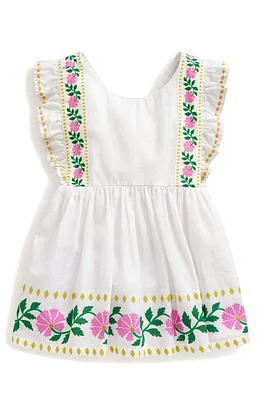 Mini Boden Kids' Bow Back Top Vanilla Pod Floral at Nordstrom,