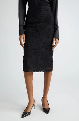 Dolce & Gabbana Floral Lace Pencil Skirt Nero at Nordstrom, Us