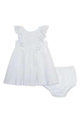 Little Me Ruffle Eyelet Sundress & Bloomers White at Nordstrom,