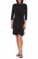 Karen Kane Tie Waist Jersey Dress Black at Nordstrom,