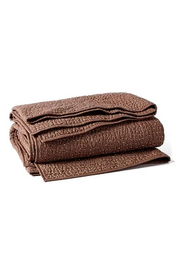 Coyuchi Pebbled Handstitched Organic Cotton Quilt in Redwood at Nordstrom, Size King