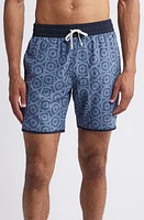 TravisMathew Banzai Bronzed Swim Trunks Heather Total Eclipse at Nordstrom,