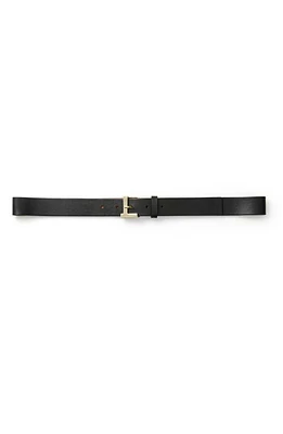 Lafayette 148 New York L-Beam Leather Belt Black at Nordstrom,